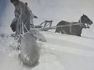 Einsatz von Versorgungsbombe der Luftwaffe in ungerenigtem Fundzustand. Höhe 41cm