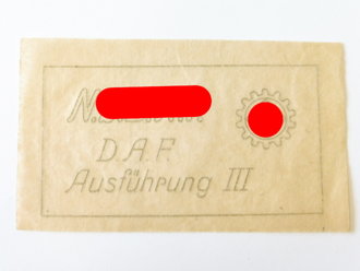 Einbügeletikett für Parteibekleidung, Maße  13 x 7,5cm