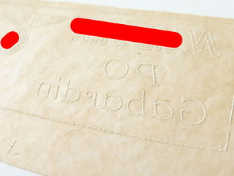 Einbügeletikett für Parteibekleidung, Maße  13 x 7,5cm