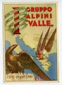 Italien 2.Weltkrieg, Ansichtskarte Gruppo Alpini Valle