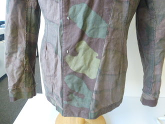 Tarnjacke Wehrmacht aus italienischem Material. Leicht getragenes Stück in gutem Zustand, Schulterbreite: 46 cm, Armlänge 58 cm