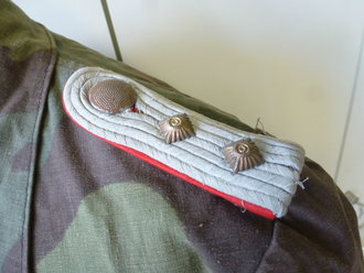 Tarnjacke Wehrmacht aus italienischem Material. Leicht getragenes Stück in gutem Zustand, Schulterbreite: 46 cm, Armlänge 58 cm