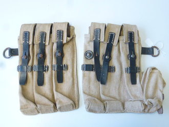 Paar Magazintaschen MP40. Ungebrauchtes Paar , ein Verschlussriemen ausgetrocknet, sonst einwandfreies Paar, Hersteller clg