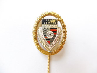 BRD, Württembergischer Landes Schützenverein, Abzeichen Luftgewehr Einzel 1964 in Gold