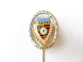 BRD, Württembergischer Landes Schützenverein, Abzeichen Zimmerstutzen Mannschaft 1958 in Silber
