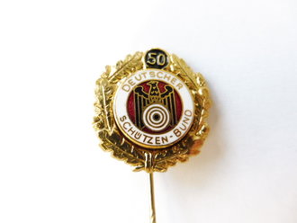 BRD, Deutscher Schützenbund, Ehrennadel für 50 jährige Mitgliedschaft, klein ( 21 mm)