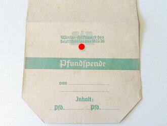 Winterhilfswerk des deutschen Volkes 1935/36 . Tüte in gutem Zustand. Selten