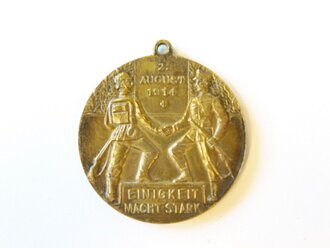 Medaille 2.August 1914 Einigkeit macht stark. Durchmesser 30mm