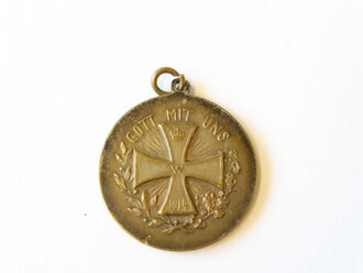 Medaille Generalfeldmarschall von Hindenburg / Gott mit uns 1914. Durchmesser 27mm