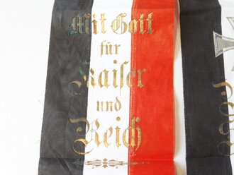 1. Weltkrieg, patriotische Kranzschleife aus Papier, Höhe 78cm