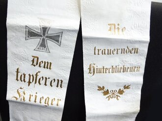 1. Weltkrieg, patriotische Kranzschleife aus Papier,...