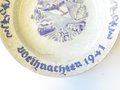 Wandteller " Wir vom Nachschub, Weihnachten 1941". Durchmesser 25cm