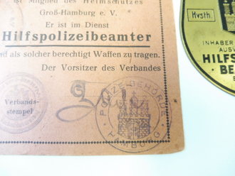Einwohnerwehr Heimschutz Gross-Hamburg, Ärmelabzeichen und Ausweis
