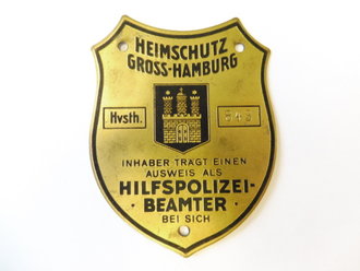 Einwohnerwehr Heimschutz Gross-Hamburg, Ärmelabzeichen und Ausweis