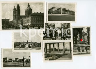 6 Kauffotos und eine Ansichtskarte Feldherrnhalle und München, Maße 6 x 9 cm und 9 x 13,5 cm