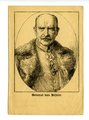 Druck mit gezeichneten Portraits von General von Beseler und Kaiser Franz Joseph, Maße 10 x 14 cm