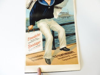 Kaiserreich Plakat "Elmendörfer Steinhäger" Neuwertiger Zustand, Maße  52 x 25cm