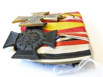 Ordenspange einer Badischen Witwe. Kreuz für freiwillige Kriegshilfe und Ehrenkreuz für Witwen