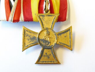 Ordenspange einer Badischen Witwe. Kreuz für freiwillige Kriegshilfe und Ehrenkreuz für Witwen