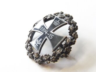 Emailliertes patriotische Brosche Eisernes Kreuz 1914-15. Durchmesser 30mm