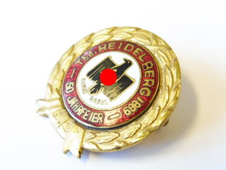 Emaillierte Ehrennadel zur 50 Jahrfeier eines Heidelberger Sportvereins