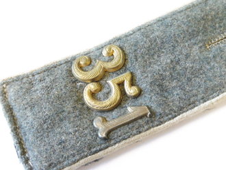 Einzelne feldgraue Schulterklappe Infanterie Regiment 351