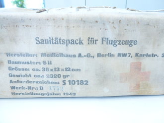 Sanitätspack für Flugzeuge. Sehr seltenes Stück in gutem Zustand