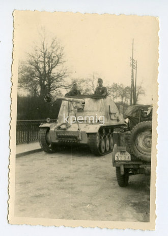 Selbstfahrlafette der Wehrmacht, Maße 7 x 10 cm