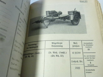 D600 Anhaltswerte über Kraftfahrzeuge und Gerät vom 10.4.40. DIN A5, durchlaufend nummeriert bis Blatt 417, nicht auf Vollständigkeit überprüft