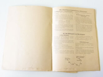 Luftwaffe, Merkblatt 201 Wichtige Grundregeln der angewandten Navigation, datiert 1943. Kleinformatig, leicht beschädigt siehe Bilder