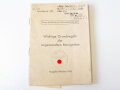 Luftwaffe, Merkblatt 201 Wichtige Grundregeln der angewandten Navigation, datiert 1943. Kleinformatig, leicht beschädigt siehe Bilder