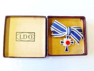 Ehrenkreuz der Deutschen Mutter in silber - Miniatur, in LDO Etui