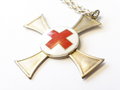 Deutsches Rotes Kreuz, Schwesternkreuz 2. Form in silber an Kette