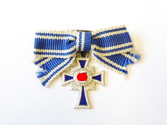 Ehrenkreuz der deutschen Mutter in Silber , Miniatur 21mm Höhe, Hersteller L/16 Steinhauer & Lück, Lüdenscheid