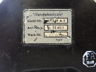 Luftwaffe  Wendehorizont Fl 22411-1, optisch guter Zustand, Funktion nicht geprüft