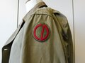 US WWII, M41 Field Jacket. Well used, good size, Original patch but resewn, shoulder width 49 cm, arms length 61 cm