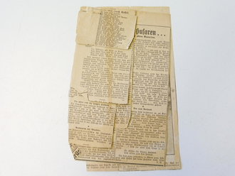 Kasseler Post Zeitung mit Titelthema "Appell der ehem. 14-er Hessen-Homburg Husaren" dazu ein Programmheft zum 5. Husaren Appell, sowie ein Gedicht und weitere Zeitungsausschnitte um das Thema Husaren in Kassel