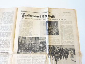 Kasseler Post Zeitung mit Titelthema "Appell der ehem. 14-er Hessen-Homburg Husaren" dazu ein Programmheft zum 5. Husaren Appell, sowie ein Gedicht und weitere Zeitungsausschnitte um das Thema Husaren in Kassel