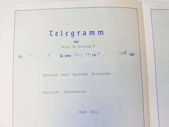 Deutsche Reichspost - Telegramm  aus Borna Bz Leipzig, datiert 1937