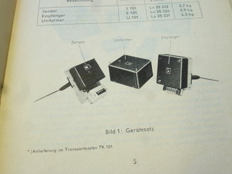 Kurzbeschreibung und Betriebsvorschrift Elektrischer Höhenmesser FuG 101.  NACHDRUCK