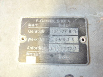 Luftwaffe Sender und Empfänger S101 und E101 ( für elektrischer Höhenmesser FuG 101 ), Funktion nicht geprüft, Originallack