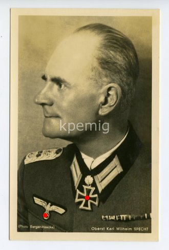 Hoffmann Fotopostkarte Ritterkreuzträger Oberst Karl...
