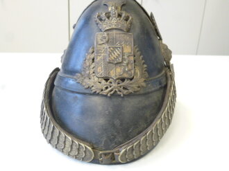 Bayern, Helm M 1848 der Landwehr Infanterie . Leicht verzogen, ungereinigter Fundzustand