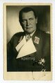Privatfoto Generalfeldmarschall  Hermann Göring mit eigenhändiger Unterschrift. Maße 90 x 140mm