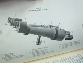 H.Dv. 448/1 Beobachtungs- und Vermessungsgerät. Heft 1 Doppelfernrohre, Scherenfernrohr usw. 87 Seiten, reich bebildert