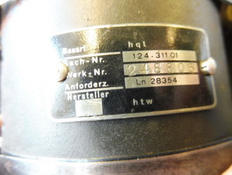 Luftwaffe elektrischer Höhenmesser FuG 101. Sender - Empfänger und Umformer in Transportkasten. Alles Originallack, Funktion nicht geprüft