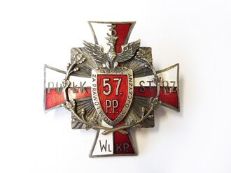 Polen 2. Weltkrieg, emailliertes Regimentsabzeichen