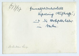 Generalfeldmarschall Kesselring und weitere Oberbefehlshaber, Privatfoto 9 x 13cm