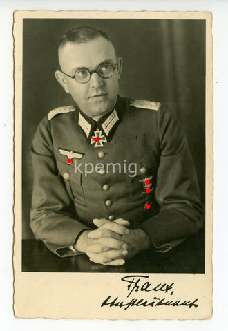 Hans Traut, Privatfoto mit  Unterschrift auf dem Negativ...