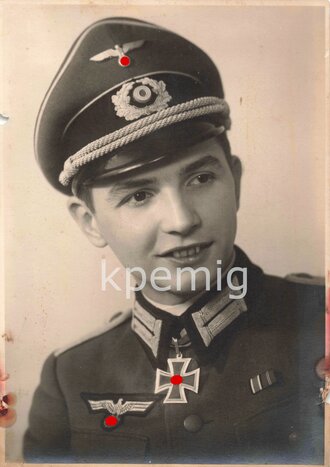 Ritterkreuzträger des Heeres Harald Geßner, 3 Fotos im Postkartenformat